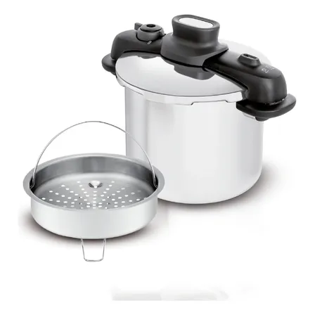 Panela De Pressão 7l Tefal Opti'space Inox Fundo Triplo