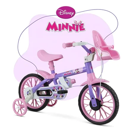 Bicicleta Infantil Menina 2 A 4 Anos Aro 12 Disney Minnie