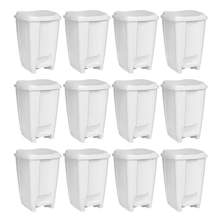 12 Lixeiras Branca 20l Com Pedal - Atacadao Ecommmerce