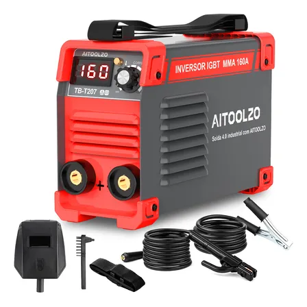 Máquina Solda Inversora Portatil Digital Mma/tig Aitoolzo
