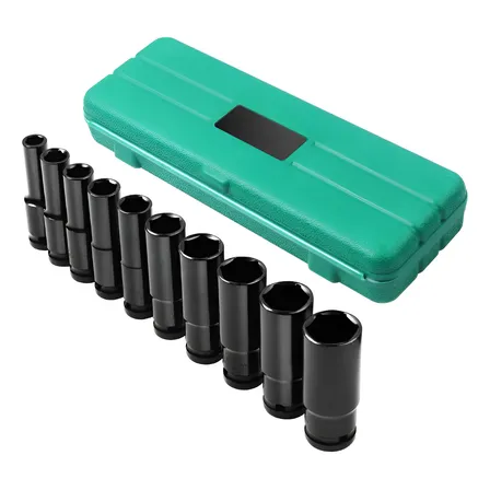 Jogo Soquete Longo Sextavado Impacto 1/2 8 A 24 Mm 10pcs
