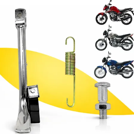 Kit Cavalete Lateral Cromado Cg Titan 150 Fan 125 / 150