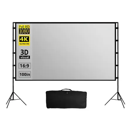 Tela De Projeção Reflexiva Para Projetor 100inch Com Suport