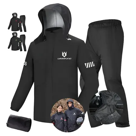 Kit Capa De Chuva Roupa Conjunto Para Motoqueiro Reforçada