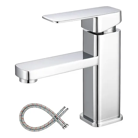 Torneira Inox Banheiro Monocomando Misturador Quente E Fria