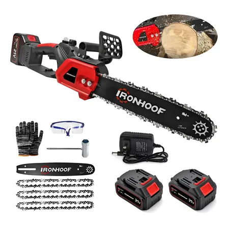 Motosserra Elétrica 12 Polegadas 1200w Portátil 2 Bateria