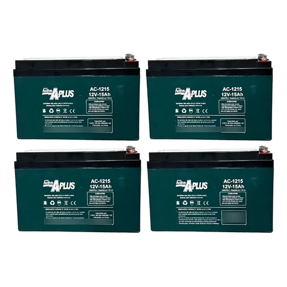Kit Baterias Bicicleta Elétrica Ciclo Profundo 15ah 48v
