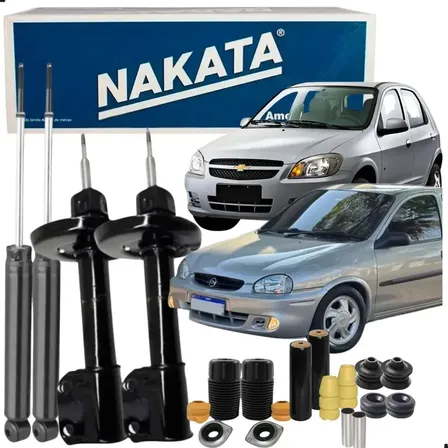 4 Amortecedor Diant Tras Nakata Celta Corsa Classic Com Kit