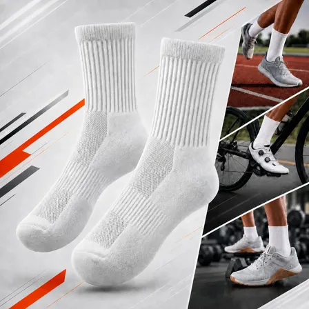 Kit 5 Pares Meias Poliamida Esportiva Corrida Bike Academia