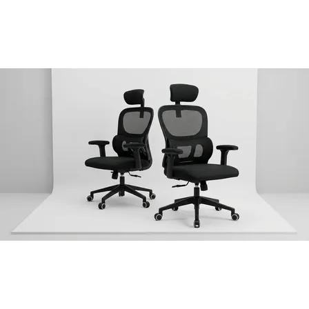 Kit 2 Cadeiras Escritorio Ergonomica Presidente Mesh 2007