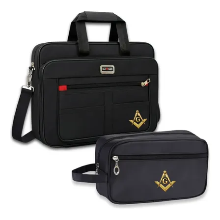 Kit 2 Bolsas Pasta Maleta Paramentos Maçonaria Maçônica