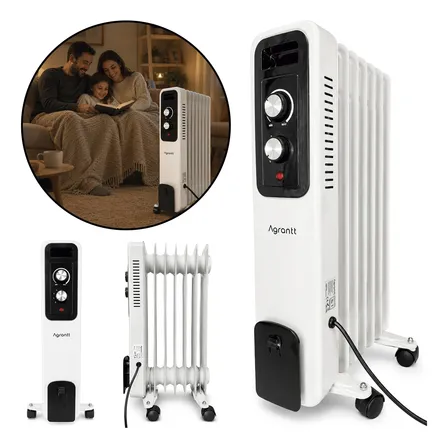 Aquecedor A Óleo 1500w Agratt 3 Níveis Quarto Sala Portátil