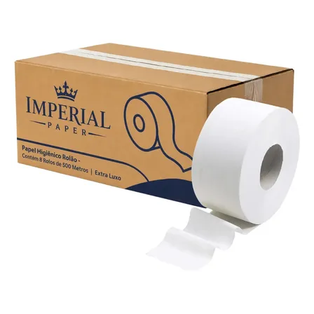 Papel Higiênico Rolão Kit 8/unidades 500 Metros Super Macio