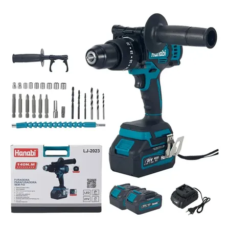 Furadeira De Impacto Parafusadeira Display Brushless 140nm
