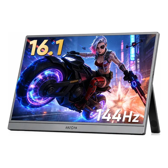 Monitor Arzopa Com Tela De 16.1 144hz E Resolução Full Hd