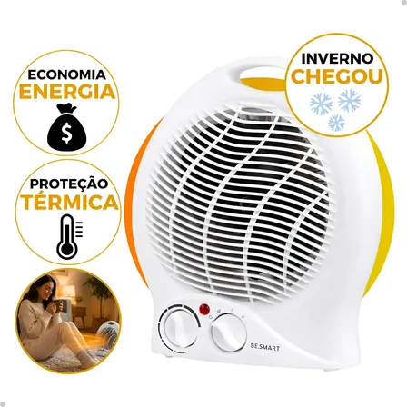 Aquecedor Ar Elétrico Portátil Cor Branco 220v 2000w Quente