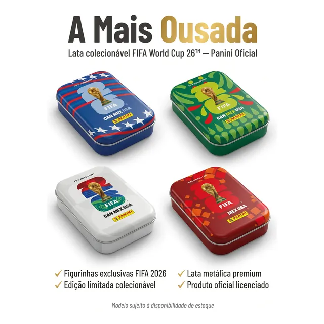 Lata Figurinhas Pocket Copa Do Mundo 2026 Panini Vazia
