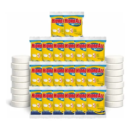 Kit 20 Pastilha De Cloro 200g Hcl Penta Piscina Hidroall