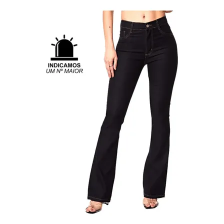 Calça Jeans Feminina Boot Cut Índigo Sawary