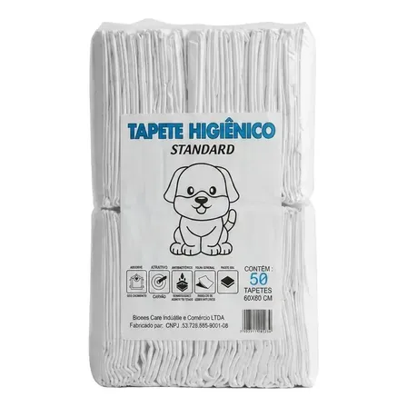 Tapete Higiênico P/ Cães Pet (50 Uni) 1ª Linha 80x60