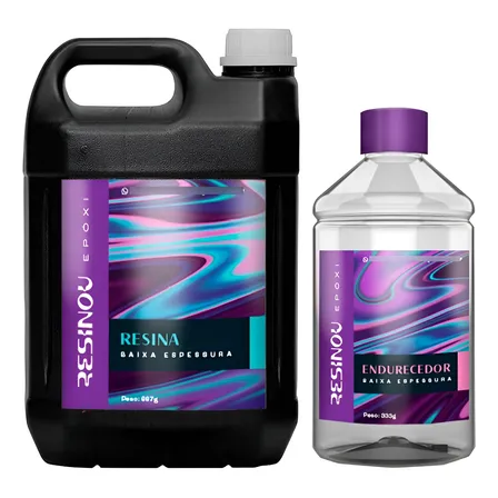 Kit Resina Epoxi Baixa Viscosidade Cristal Mesa Madeira 3 Kg