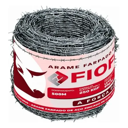 Arame Farpado Fioforte Rolo 500m 1,6mm