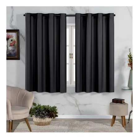 Cortina Blackout De Pvc 2,20m X 1,30m Preto Corta Luz