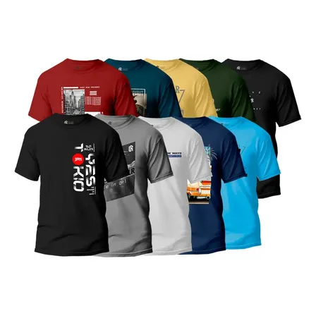 Kit 10 Camisas Camisetas Masculinas Atacado Envio Imediato