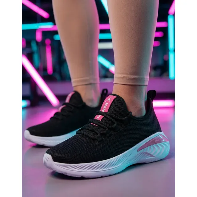 Tênis Feminino Academia Olim Preto Caminhada Corrida Treino