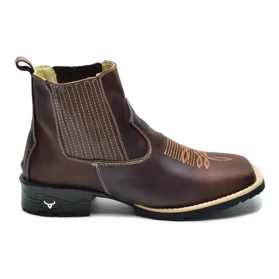 Botina Bota Country Texana 100% Couro Top Pronto Entrega