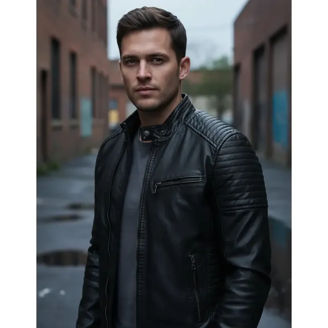 Casaco De Couro Masculina Slim Promoção Frio Inverno