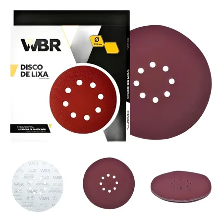 10 Disco Lixa Lixadeira Parede 225mm Wbr Wagner Vonder Lynus