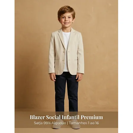 Blazer Premium Social Infantil Roupa Para Casamento Festas