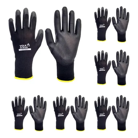 Kit C/ 10 Luva Mecânico Tátil Multitato Segurança Com Pu