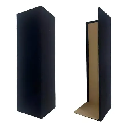 Kit Arranhador Para Gatos Protedor Canto Sofá Cama Box 2un Cor Preto
