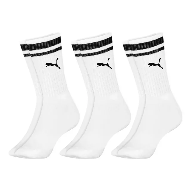 Kit 3 Pares Meias Puma Cano Alto Longo Academia Original
