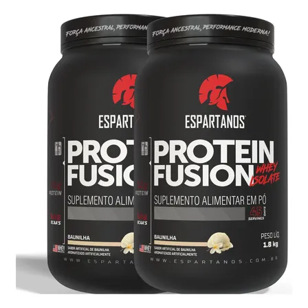 Kit 2x Suplemento Em Pó Whey Protein Fusion 1800g Espartanos