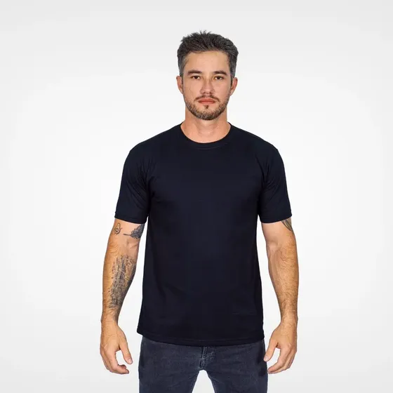 Camiseta Lisa Básica 100% Algodão Fio 30.1 Unissex