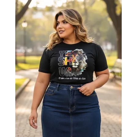 Blusa Feminina Plus Size Evangélica Camiseta Moda Cristã
