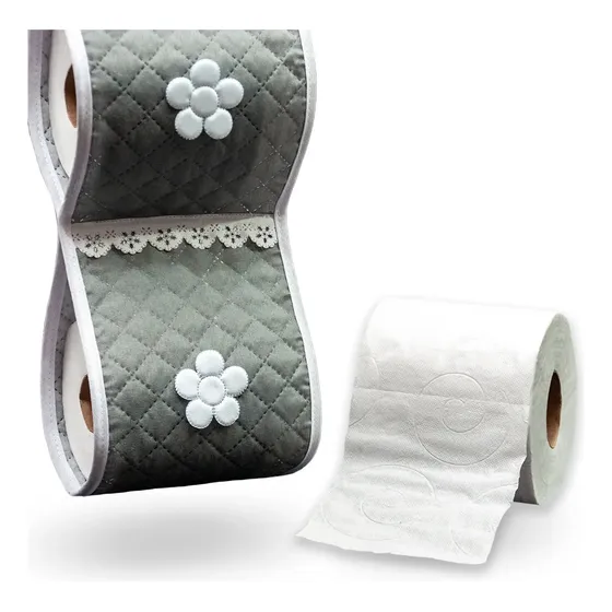 Porta Papel Higiênico Matelado C/viés Para Rolos 20/30/60 Mt