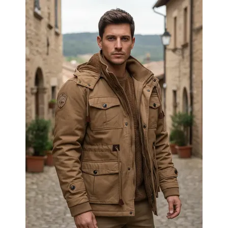 Casaco Masculino Com Capuz Outono Inverno Jaqueta Grosso