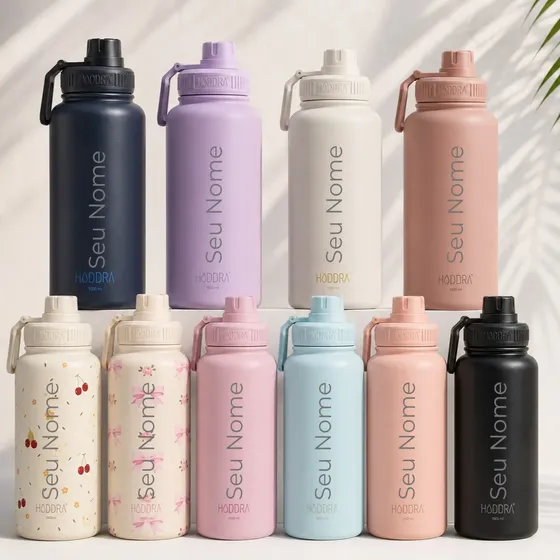 Garrafa Térmica Hiddra 1000ml Personalizada Com Seu Nome 1l