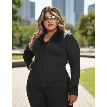 Blusa Proteção Solar Uv 50+ Plus Size Com Encaixe Dedo