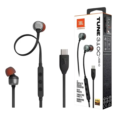 Fone De Ouvido Tipo C Jbl Tune 310c Original 1 Ano Garantia