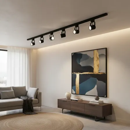 Trilho Eletrificado 2m Com 6 Spots Dicroica Troca Lâmpada
