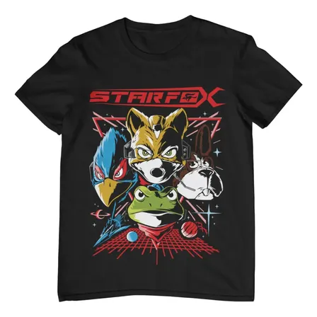 Camiseta Star Fox Game Antigo Camisa Retro Gamer