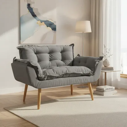 Namoradeira Decorativa Para Sala Recepção Alice Suede Cores