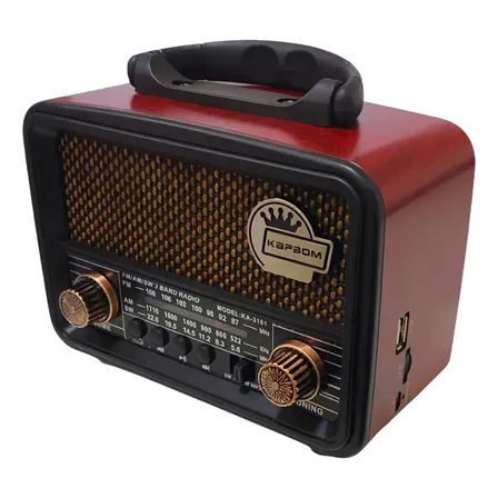 Radio Radinho Retro Estilo Antigo Madeira Am Fm Com Antena