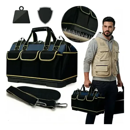 Bolsa Ferramentas Grande Reforçada Eletricista 16bolsos 17in