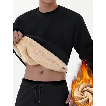 Moletom De Fleece Quente E Confortável Para Homens